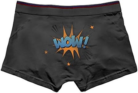 Grass8 Wow Art words Fashion Cotton Men's Underwear Pants Cotton Opening Waist Shorts Homme Sexy Men's Underwear XL Black