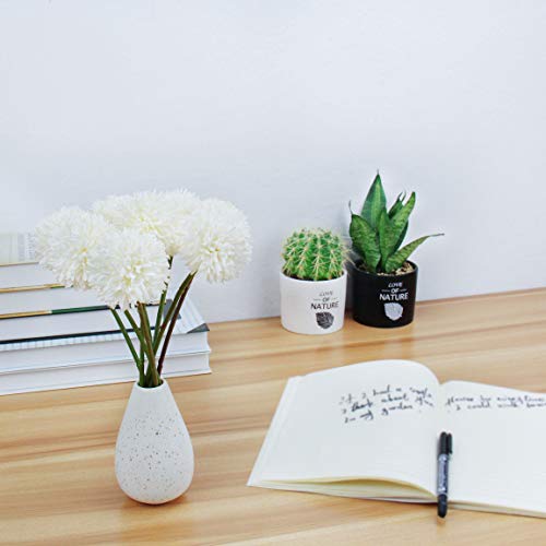 N&T NIETING Artificial Flowers 8Pcs Silk Plastic Artificial Hydrangea for DIY Bridesmaid Bridal Wedding Bouquet, Home Garden Office Party Wedding Decoration (Ivory)