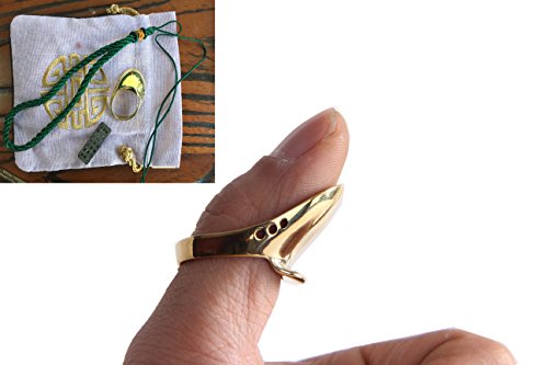 FlyArchery CLASSICAL Cuprum Golden Archer's Thumb Ring Protective Thumbs Fit Archery Bow -Archery Finger Tabs (2122mm)