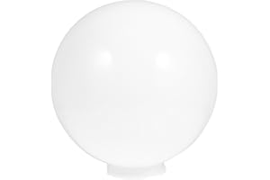 Baluue 10 Inch Acrylic Spherical Lampshade White Outdoor Globe Light Cover Replacement for Wall Fence Lamp Accessories