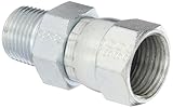 Eaton Weatherhead 9100X8X6 Carbon Steel SAE 37-Degree (JIC) Flare-Twin Fitting, Swivel, Adapter, 3/8