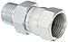 Eaton Weatherhead 9100X8X6 Carbon Steel SAE 37-Degree (JIC) Flare-Twin Fitting, Swivel, Adapter, 3/8
