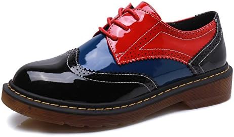 Smilun Ladyยกยฏs Full Brogue Derby Shoes Assorted Colours Classic Flats Shoes