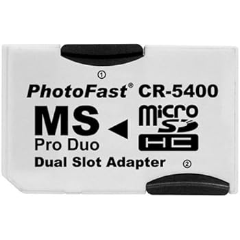 PhotoFast CR-5400 MicroSD to MS Pro Duo Adapter Dual Slot