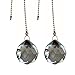 Magnificent Crystal 40mm Satin Crystal Ball Prism 2 Pieces Dazzling Crystal Ceiling Fan Pull Chain