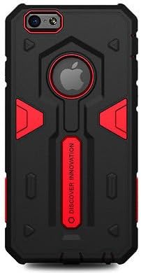 Pixel Case - Tough Shockproof Armor Hybrid Rugged Protective Case For Apple iPhone 6 Plus 5.5" Color Red