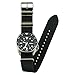 Benchmark Basics Leather Watch Band - Crazy Horse Oiled Leather One-Piece Watch Straps for Men & Women - 18mm, Black