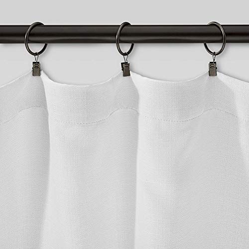 image for DEZENE Clip Curtain Rings - 28 Pack,1.25 Inch,Strong Metal,Rustproof -