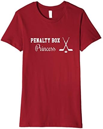 Womens PeaceLoveHockey Penalty Box Princess Girls Hockey T-shirt Small Cranberry