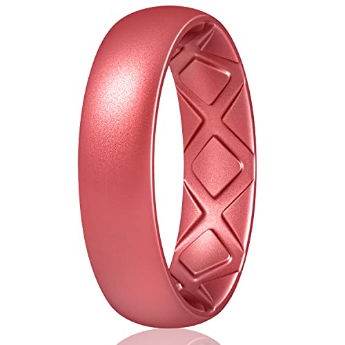 Egnaro Silicone Ring Women, Stackable Braided Rings