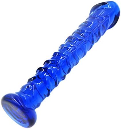Huge Big Size Double Head Ultra Smooth Crystal Glass Stick Ridged Spiral Designed for Women Men