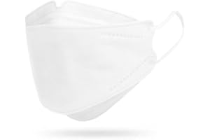 PPE Supply 3D Willow-Leaf 4-Ply Disposable Face Masks – Pack of 20, Individually Wrapped, Breathable & Comfortable