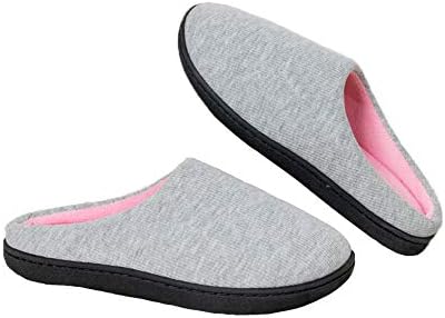 Men's and Women's Memory Foam Slippers Indoor Outdoor Anti-Slip House Shoes Two-Tone Cozy Plush Fleece Lined