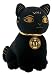 Egyptian Smaller Black and Gold Bastet Cat Kitten Egyptian Stuffed Plush Doll-H 5.25"