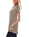 GADEWAKE Womens Summer Casual Color Block Short Sleeve Round Neck Pocket T Shirts Blouses Tunics Tops