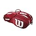 WILSON Team III 6 Pack Tennis Bag, Red/White