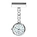 WIOR Nurses Lapel Pin Watch Hanging Medical Doctor Pocket Watch Quartz Movement Nurses Watch for Xmas Birthday Mothers Day (Silver)