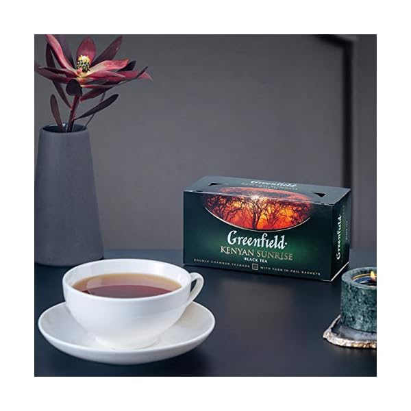 GREENFIELD KENYAN SUNRISE | 25 TEE BEUTEL | Schwarztee | Klassischer Schwarzer Tee | FrÃ¼hstÃ¼ck | Kenia | Antioxidants rich | Black Tea, Kenya | 50g – Bild 6
