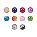 PH PandaHall 10mm Crackle Glass Beads 100pcs Handcrafted Crystal Beads 10 Color Loose Beads for Summer Beading Friendship Bracelet Mother's Day Jewelry Making Christmas Ornament