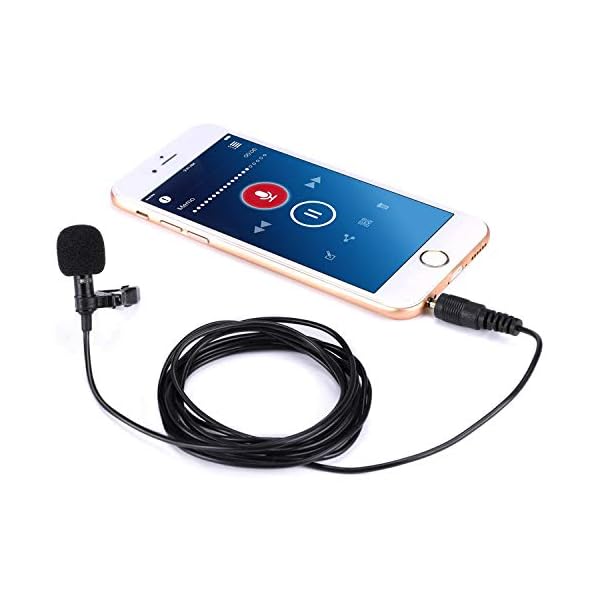Lavalier Mikrofon für Handy and PC, NOCHME 3,5mm Jack Professional Omnidirectional Mini Mic mit Windschutz und Pu-Tasche… – Bild 8