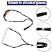 FSACLE Glasses Ear Grip With Air Chamber Soft Comfortable Anti-slip Holder, Silicone Eyeglass Ear Hook,Temple Tips,12 Pairs (Clear/Black)