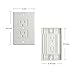 BUENAVO Universal Electrical Outlet Covers, Baby Safety Self-Closing Wall Socket Plugs Plate Alternate for Child Proofing, BPA Free (White-12 Pack)