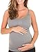 Caramel Cantina 3 Pack Women's Nursing Cami Built in Bra (X-Large, Black/Wh/Char)