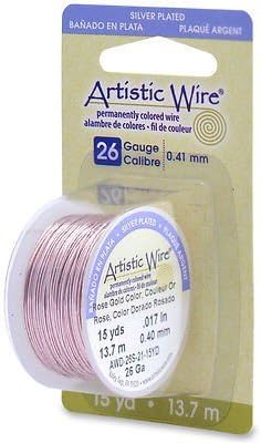 Artistic Wire Rose Gold Wire 0.4mm Qty 1