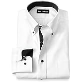 Paul Fredrick Men's Classic Fit Comfort Stretch Non-Iron Solid Dress Shirt