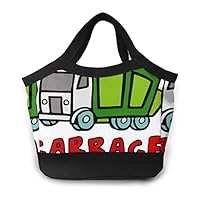 YOUNGSSDD Reusable Insulated Lunch Bag Cooler Tote Box Zipper Closure for Woman Man Work Pinic or Travel I Love Garbage Trucks