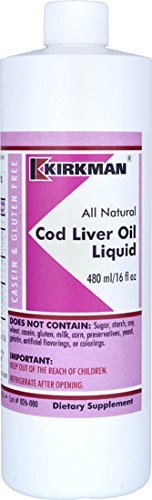 Kirkman Labs Cod Liver Oil Liquid Unflavored 16 fl oz 473 ml