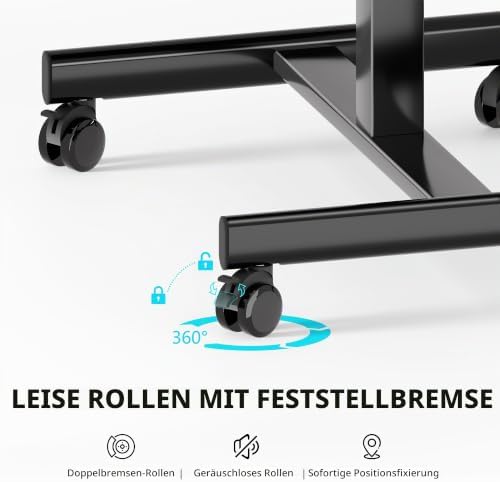 Mobiler Schreibtisch 65x48 cm, 72-109,5 cm Höhenverstellbar