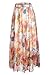 PRETCHIC Women's Blossom Floral Print Chiffon Boho Maxi Long Skirt Orange XXL