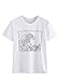 Romwe Women's Short Sleeve Top Casual Graphic Print Tee Shirt White