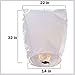 Just Artifacts 40 ECO Wire-Free Flying Chinese Sky Lanterns (Set of 40, Wire-Free Eclipse, White) - 100% Biodegradable, Environmentally Friendly Lanterns!