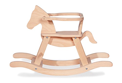 Schaukelpferd Pinolino mit Ring, aus massivem Holz, Ring abnehmbar, Umbausatz enthalten, für Kinder ab 9 Monaten…