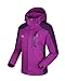 KAISIKE Women's&Men's Outdoor Sports Rain Coat Lightweight Hiking Jackets Windproof Jacket(W168/Purple-M)
