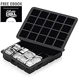Arctic Chill Silicone Small 1 Inch Ice Cube Trays, Old Fashioned Whiskey & Bourbon Ice Cubes Keeping Drinks Cold Longer, BPA Free, FDA Approved, Dishwasher Safe, Set of Two