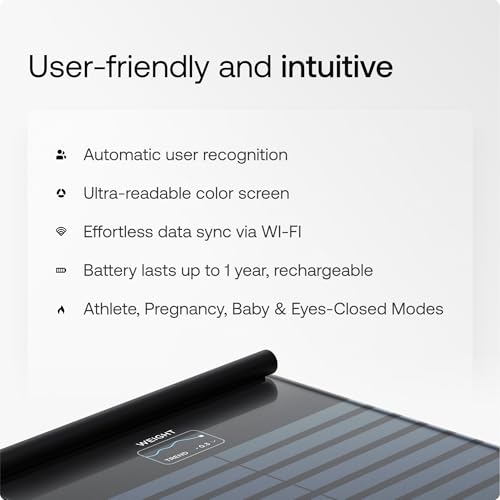 WITHINGS Body Segment - Smart Scale With Segmental Composition Analysis, Weight & Vascular Age, Visceral Fat, Heart Rate, iOS/Android