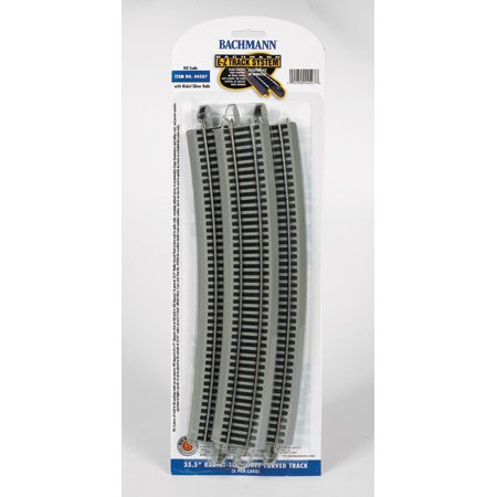 Bachmann Trains Snap-Fit E-Z Track 35.50' Radius 18 Degree Curved Track (5/card)