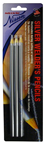 Nissen SWPC Welders Pencil, Silver (Pack of 3)