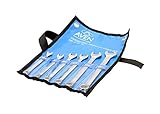 Aven 21187-105 Stainless Steel Combination Wrench Set, 6-piece in Roll Up Pouch