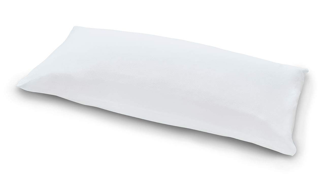 Tempur Jersey Pillowcase with Zip for Comfort Sensation & Traditional Breeze Pillow - White
