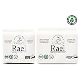Rael Organic Cotton Sanitary Pads - Certified Organic Cotton Regular Pads 1 Pack and Large Pads 1 Pack by Rael Variety Pack(2 Packs/26 Total)