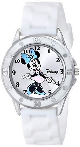 Disney Kids' MN1111 Minnie Mouse Watch with Textured Rubber Strap