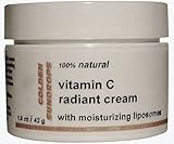 GOLDEN SUNDROPS, VITAMIN C, RADIANT, CREAM, (1.5 OZ), WITH, MOISTURIZING, LIPOSOMES, 100%, NATURAL, THERAPEUTIC, INSTANT, HYDRATING, BENEFITS, BOOST, COLLAGEN, AND, ELASTIN, PRODUCTION, BRIGHTENS, THE, SKIN, PREVENTS, AND, CORRECTS, THE, SIGNS, OF, AGING, 1.5 OZ / 42 G, MADE IN THE USA.