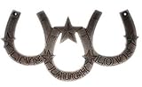 Western Star Horseshoes Hanging Vintage Rustic Cast Iron Wall Art Home/Office Decor, Measures: 13