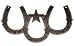Western Star Horseshoes Hanging Vintage Rustic Cast Iron Wall Art Home/Office Decor, Measures: 13