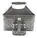 Galvanized Metal Caddy and Salt and Pepper Shakers Farmhouse Rustic Carry-All Picnic Kitchen Utensil Organizer Condiment Holder by Well Pack Box