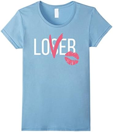 Womens Loser Lover Club T-Shirt - Halloween Tee - Horror Club Small Baby Blue